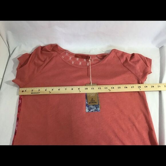 New Prana Dina Top Short Sleeve HiLo Geometric - Picture 5 of 8